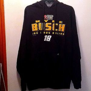 Chase authentic Kyle Busch NASCAR official long-sleeve hooded black sweatshirt